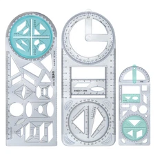 Multifunctional Ruler Geometric Drawing Template Measuring Drafting Tools NEW