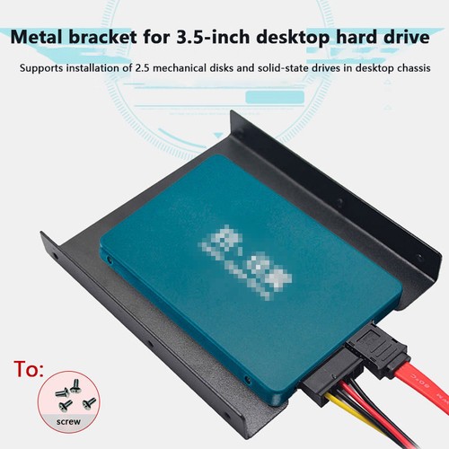 2,5 "Skids für SSD bis 3,5" Bay Caddy Tray Festplatte HDD Metal Monting Dock - Afbeelding 12 van 13