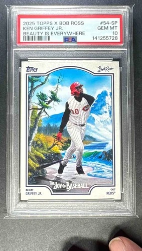 2025 Topps Bob Ross Joy of Baseball Ken Griffey Jr. Beauty Is Everywhere PSA 10