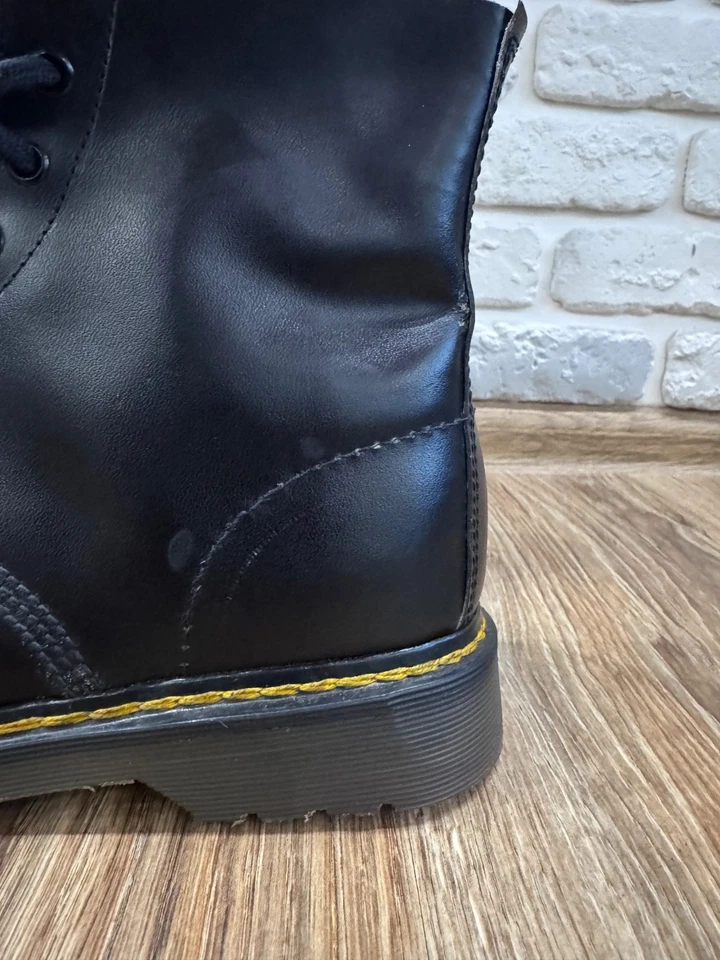 Botas Dr. Martens Doc England MIE Raras Años 70 De Colección Puntera de Acero Negras UK8 US9 Foto 4 de 4