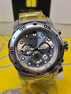 Invicta  Pro Diver Scuba Men's Watch 48MM Steel with Stunning Silver Dial NEW!