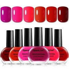 10ml Red Nail Polish Set 6 Colors Rose All Seasons OpenLive-6color-06 