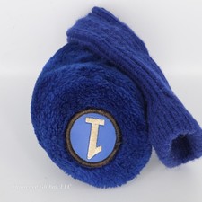 Vintage Blue Knit Golf Club Headcover   Acrylic   Embroidered  1    Pom-Top  