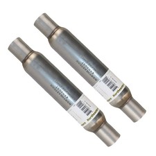 Two Universal Glass Pack Muffler Resonator Exhaust 2 Id 2.12 Od Two Universal Glass Pack Muffler Resonator Exhaust 2 Id 2.12 Od