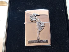 VINTAGE U.S.A ZIPPO WINDPROOF LIGHTER ALBERTO VARGAS 35 WINDY SERIES ZIPPO & TIN