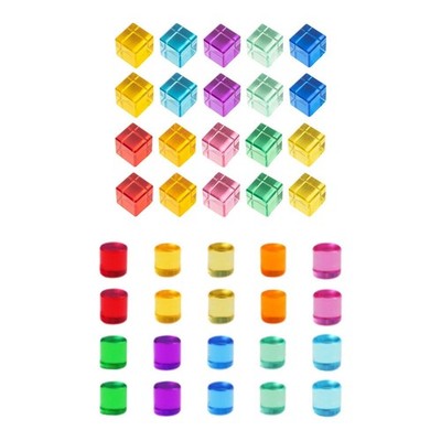 20Pcs Acryl GEM Stacking Blocks Regenbogen Stapeln Spiel für Kinder Kinder