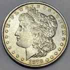 1878 Rev. of 79 U.S. Silver Morgan Dollar - XF Cleaned - 1c Auction No Reserve