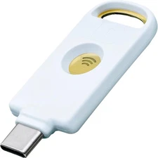 Identiv uTrust FIDO2 NFC Security Key USB-C (FIDO, FIDO2, U2F, WebAuthn) White 