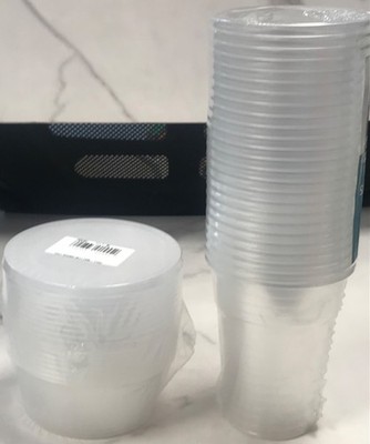 20 Unzen 25 Kunststoff 1 Pint Becher & 10 x 12 Unzen Runde Kunststoff Behälter mit Deckel