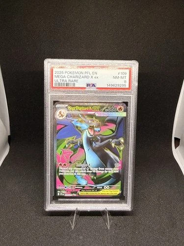 Pokemon Mega Charizard X ex 109/094 Phantasmal Flames PSA 8