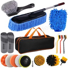 Auto Reinigungsset 17~teiliges Autopflege Set für Innenraum & Außen Autowaschset
