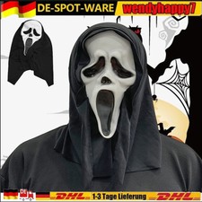 Neue Scream Ghost Gesichtsmaske mit Kapuze Halloween HorrorScream Killer DHL