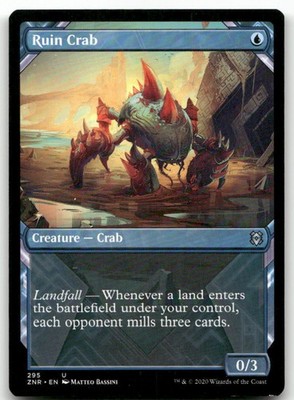 Ruin Crab (Showcase) #295 (NM) Zendikar Rising ZNR Magic MTG