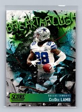 CeeDee Lamb Dallas Cowboys #B12 2021 Panini Score Breakthrough Football