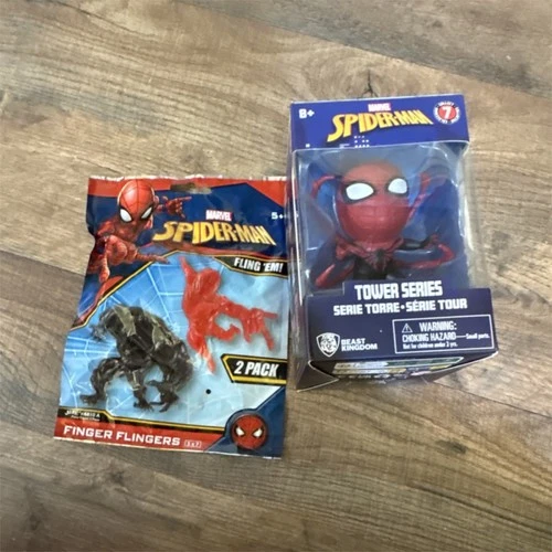 Marvel Spider-Man Finger Flingers Tower Series Figure Set 2-Pack Collectibles