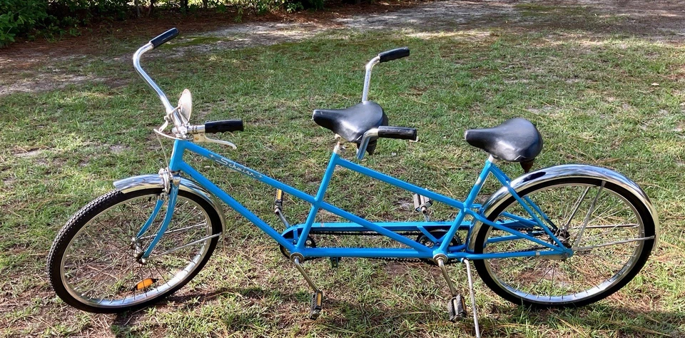Bicicleta tándem doble Sky Blue Schwinn 1981 Foto 4 de 4