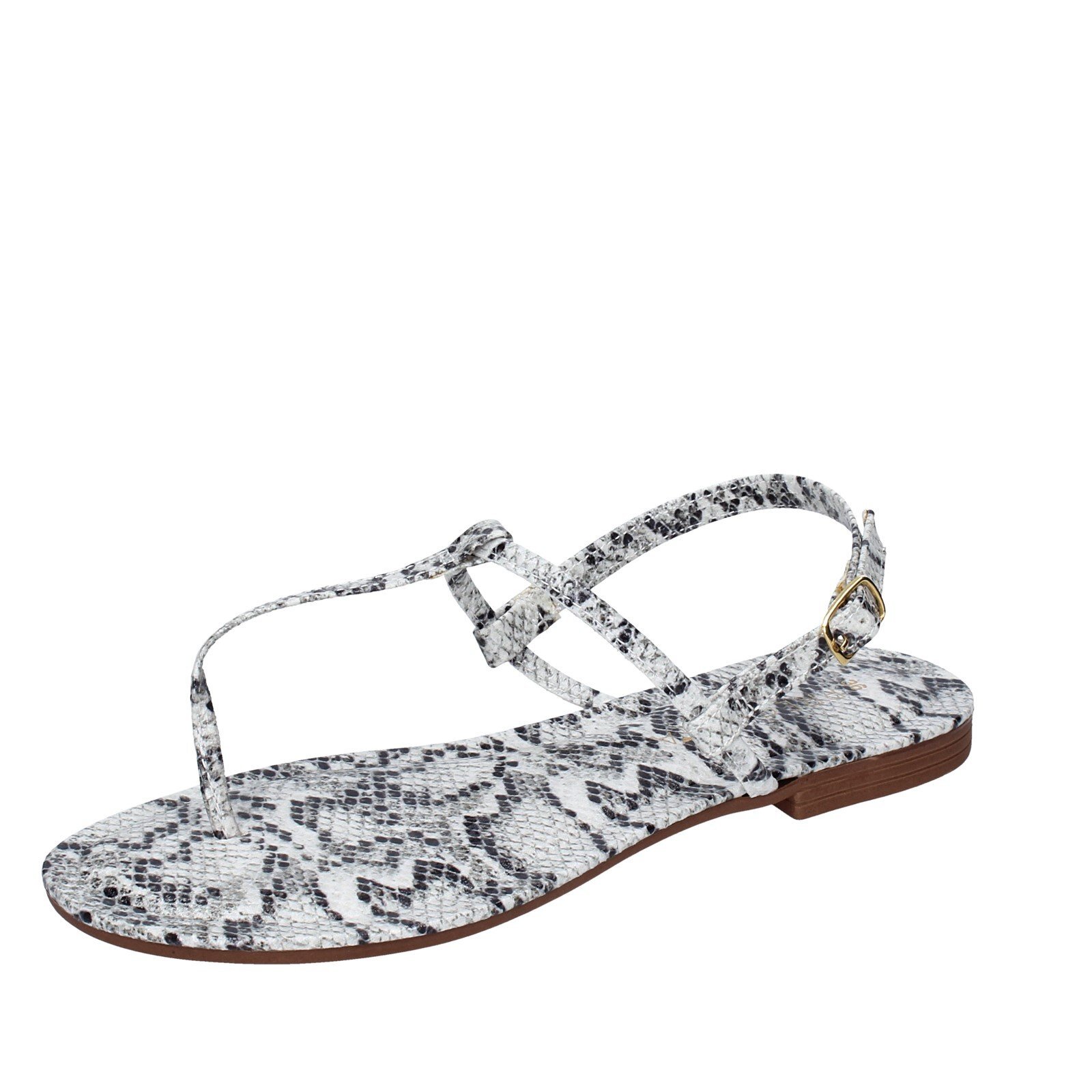 сандалии scarpe donna PREGUNTA бежевые pelle sintetica nero EX65