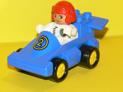 Lego  - Duplo - Rennwagen mit Fahrer - Pre-School Racer - Nr. 2609 - gebr. -