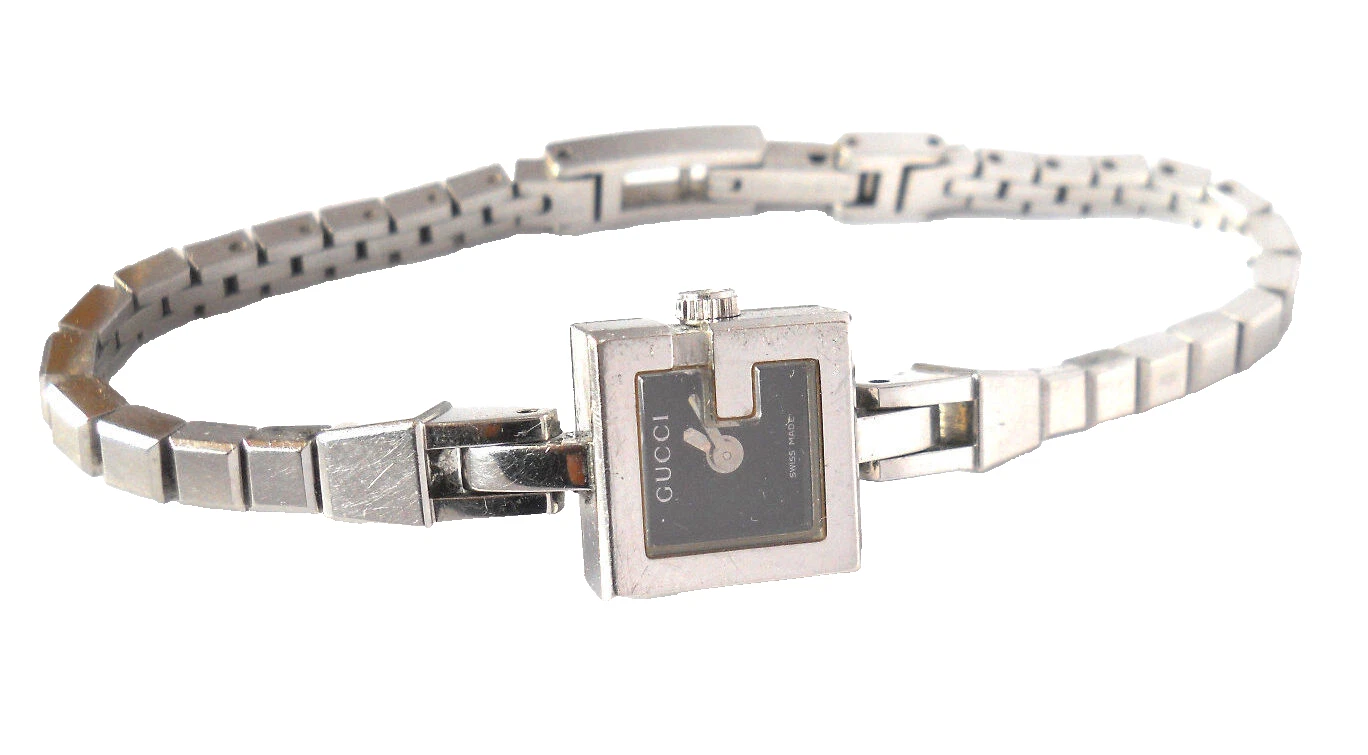 GUCCI Mini G102 Damen Armband Uhr in Edelstahl Armumfang 16,5 cm / Ladies Watch
