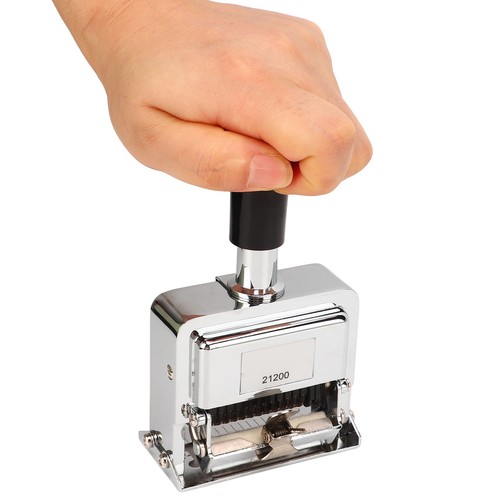 Number Stamp 12 Digit Self Inking Automatic Numbering Stamp With Handle For Bank - Picture 5 of 12