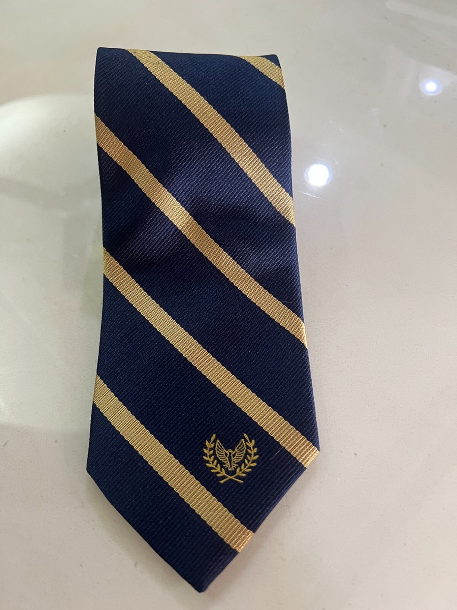 ty様 MEN TIE ART CLASSIC VTG POLYESTER 100% JAPAN NECKTIE NAVY BLUE