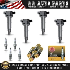 4 Ignition Coils & 4 NGK Platinum Spark Plugs for Toyota Camry 2002-2011 2.4L