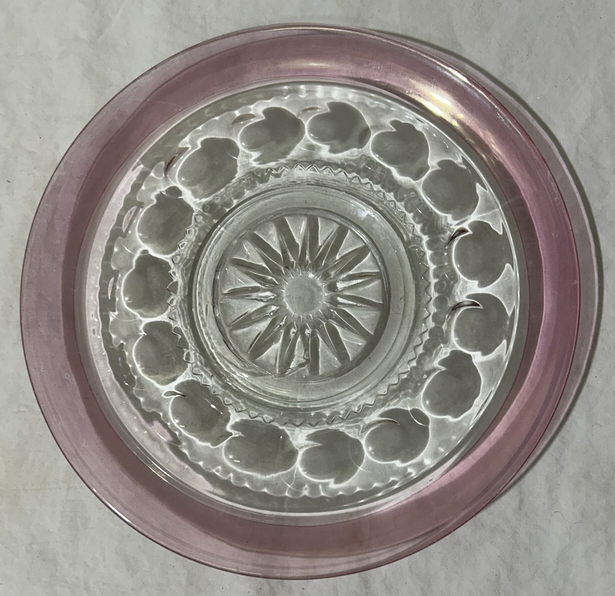 Vintage pink/clear 7 1/2