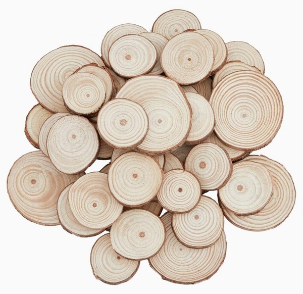 Posavasos, Tablas, Rodajas, Circulos de Madera Maziza de Álamo Blanco