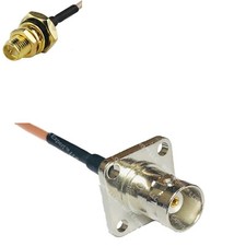 RG316 RP-SMA Female O-Ring to BNC Flange Female RF Cable Rapid-SHIP LOT