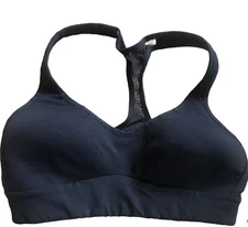 LULULEMON Speed Up Bra C/D size 4 Black High Support Padded Straps Yoga Run Gym 