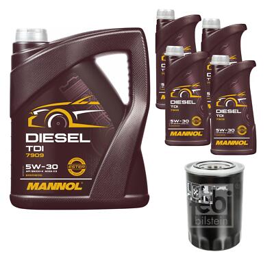 FEBI BILSTEIN Ölfilter 9L MANNOL Diesel TDI 5W-30 für Mitsubishi Pajero IV V80