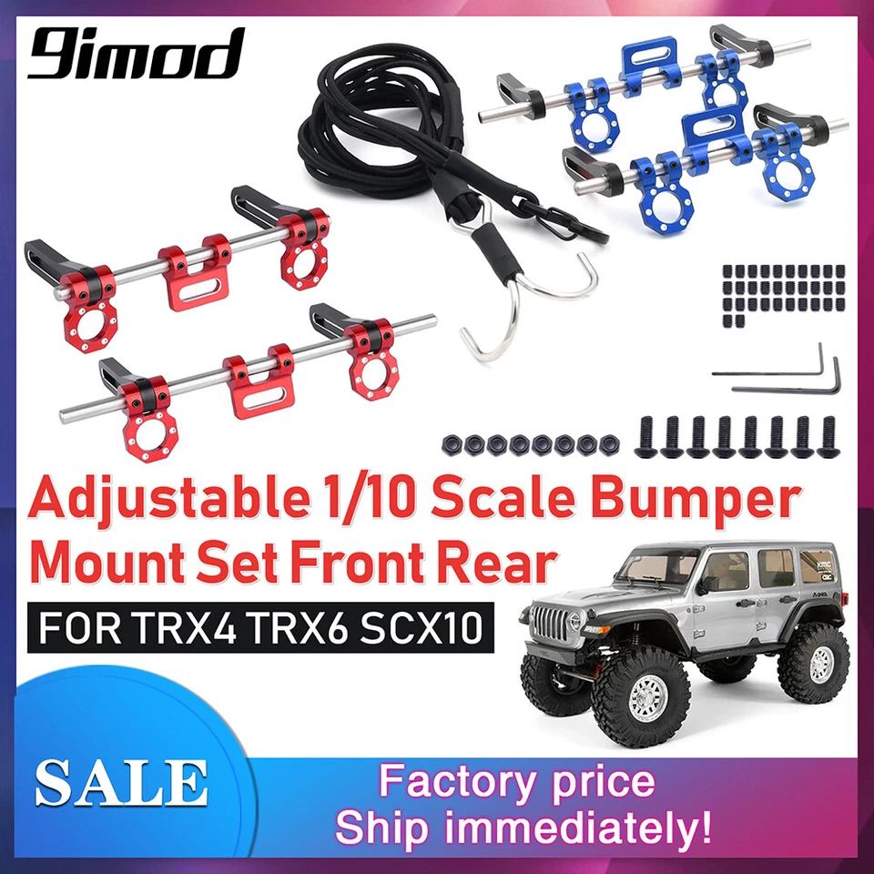 RC Front Rear Bumper Mount Tow Strap for TRX4 TRX6 Axial SCX10 1/10 RC Car - Image 4 of 4