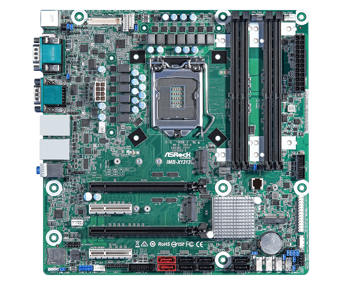 ASRock Industrial IMB-X1313 LGA1200 Intel W480E DDR4 Micro-ATX