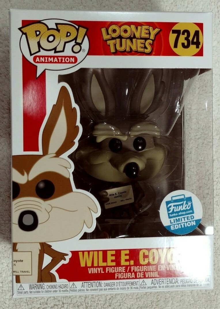 Funko Exclusivo Edición Limitada Pop Animación Looney Tunes Wile E Coyote #734