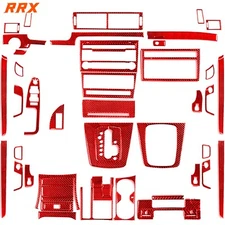 64Pcs Real Carbon Fiber Kits Full Interior Cover Trim For Audi A4 S4 B7 2005-08