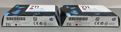 2 x HP Genuine Ink Cartridge 711 Magenta DesignJet CZ131A T120 T520 Exp 10/2022 - Picture 7 of 8