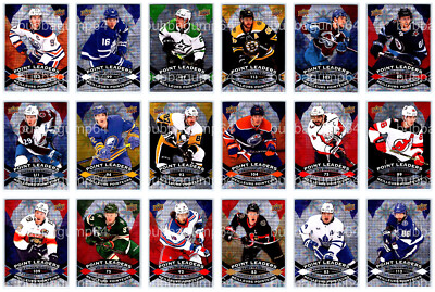 2023-24 UD TIM HORTONS POINT LEADERS COMPLETE 18 HOCKEY CARD INSERT SET Mcdavid 