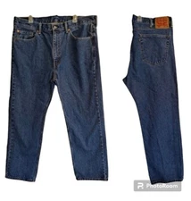 Levi's 505 40X30 Medium Wash Regular Fit Straight Leg Blue Jeans
