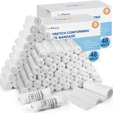 96 Pack Gauze Rolls Bandages 4 in x 4.1 Yards Medical First Aid Bandage Wrap Lot