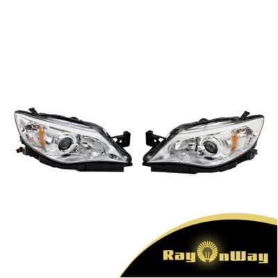 For 2008 2009 2010 2011 Subaru Impreza Left&Right Side Halogen Chrome Headlights