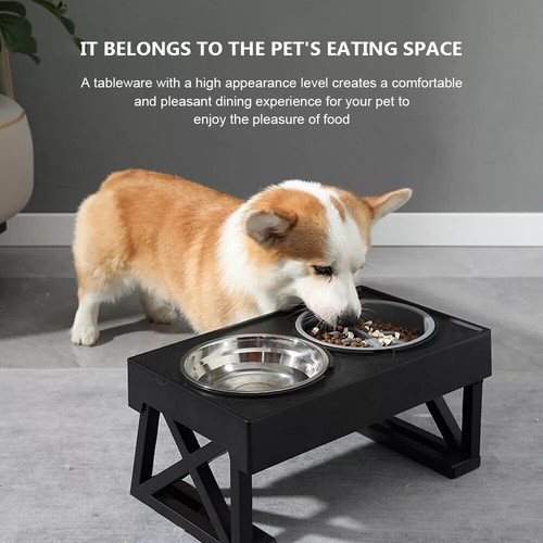 Elevated Dog Bowls Dog Food Feeding Stand Station Dog Slow Feeder Water Bowl New - Picture 7 of 12