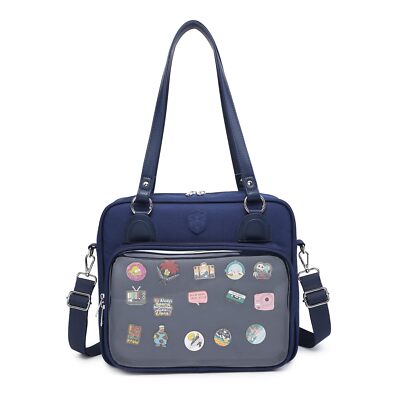 Canvas Ita Bag Backpack Crossbody Kawaii Pin Display Bag  display picture 2