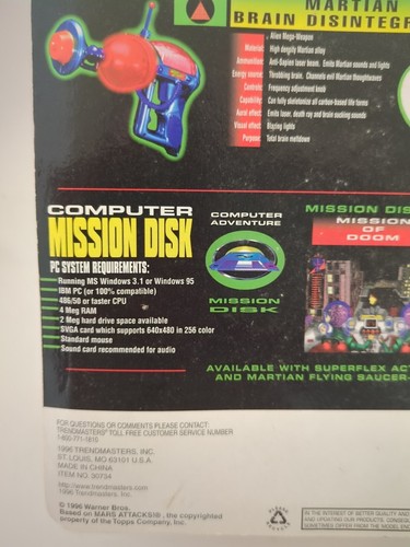 New 1996 Trendmasters Mars Attack Martin Trooper w/ Firing Proton Ray Blaster - Picture 9 of 12