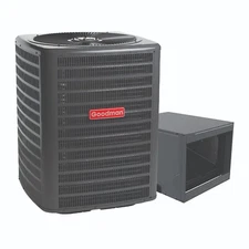 Goodman 1.5 Ton 13.4 SEER2 AC & 14" Horizontal Cased Coil System, R32