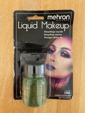 Mehron Hair and Body Makeup Green Liquid Theatrical Makeup 1 oz