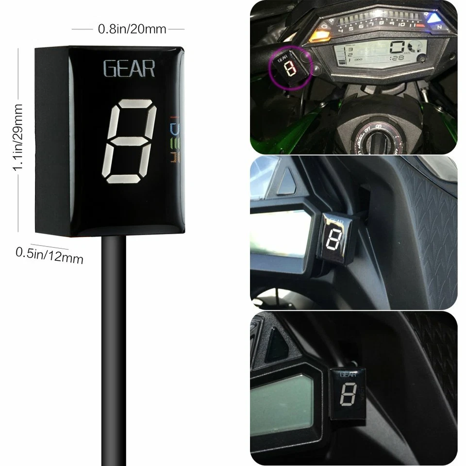 Indicador de engranaje LED rojo para KTM 690 Duke 950 990 SM 1190 RC8 SuperDuke Foto 2 de 4