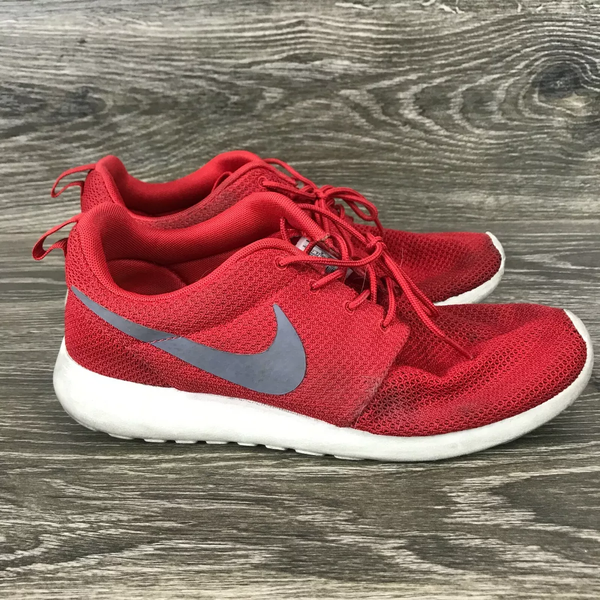 Idool schetsen Schandalig Nike Rosherun Roshe Run Sport Red Cool Grey 511881-601 Men&#039;s Size 9 |  eBay