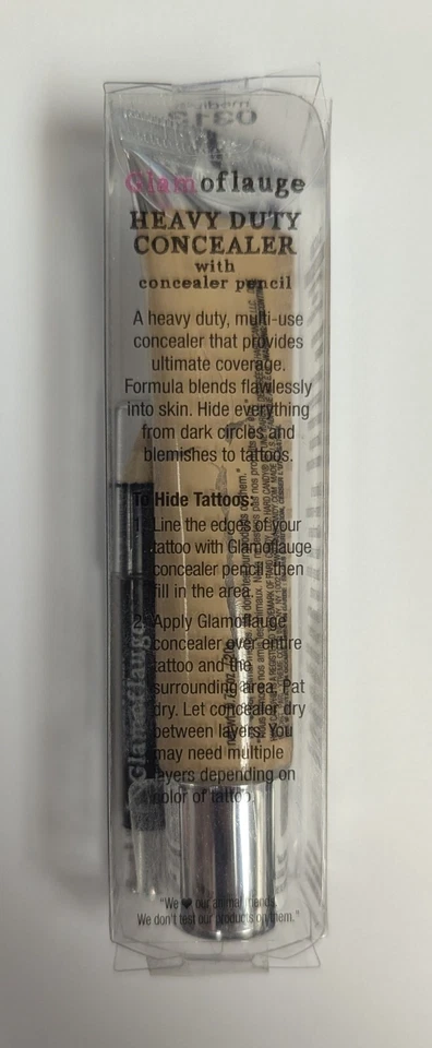 1 PIEZA CORRECTOR DURO CARAMELO GLAMOFLAUGE RESISTENTE CON LÁPIZ #313 MEDIANO 0,71 OZ Foto 4 de 4