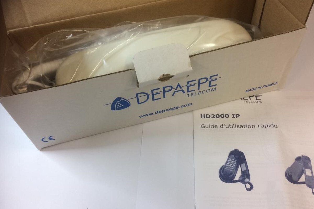 Téléphone Filaire Depaepe HD2000 IP – Blanc – Poste Fixe Avec Clavier