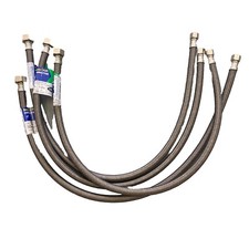  4-Pack Brasscraft Faucet Connector Silver 3/8 Comp x 1/2 FIP by 30 B1-30AF